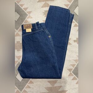 Vintage Lee Bareback Western High Waisted Blue Jeans Classic Denim